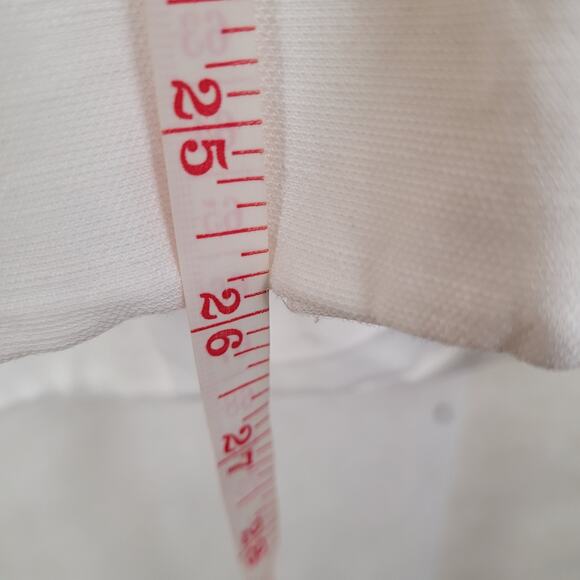 Club Monaco womens double breasted white linen gold button blazer jacket size 6 - Picture 9 of 11